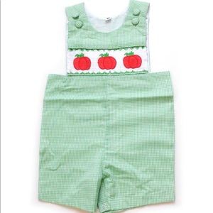Little Boys Pumpkin Smocked Jon Jon